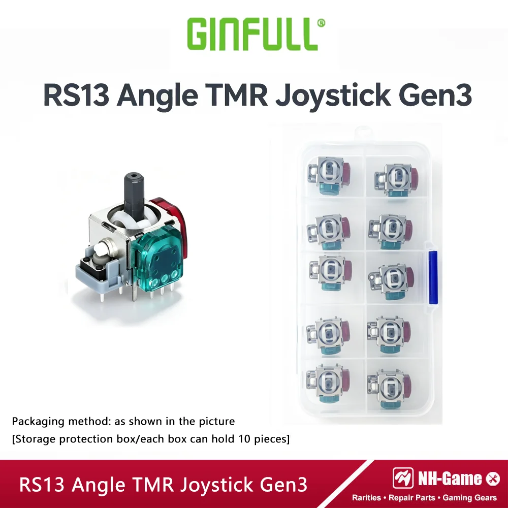 10 Stück 3. Generation TMR Elektromagnetischer Joystick RS13 Winkel 3D Analog-Stick für PS5, PS4, Xbox Gamepad-Controller