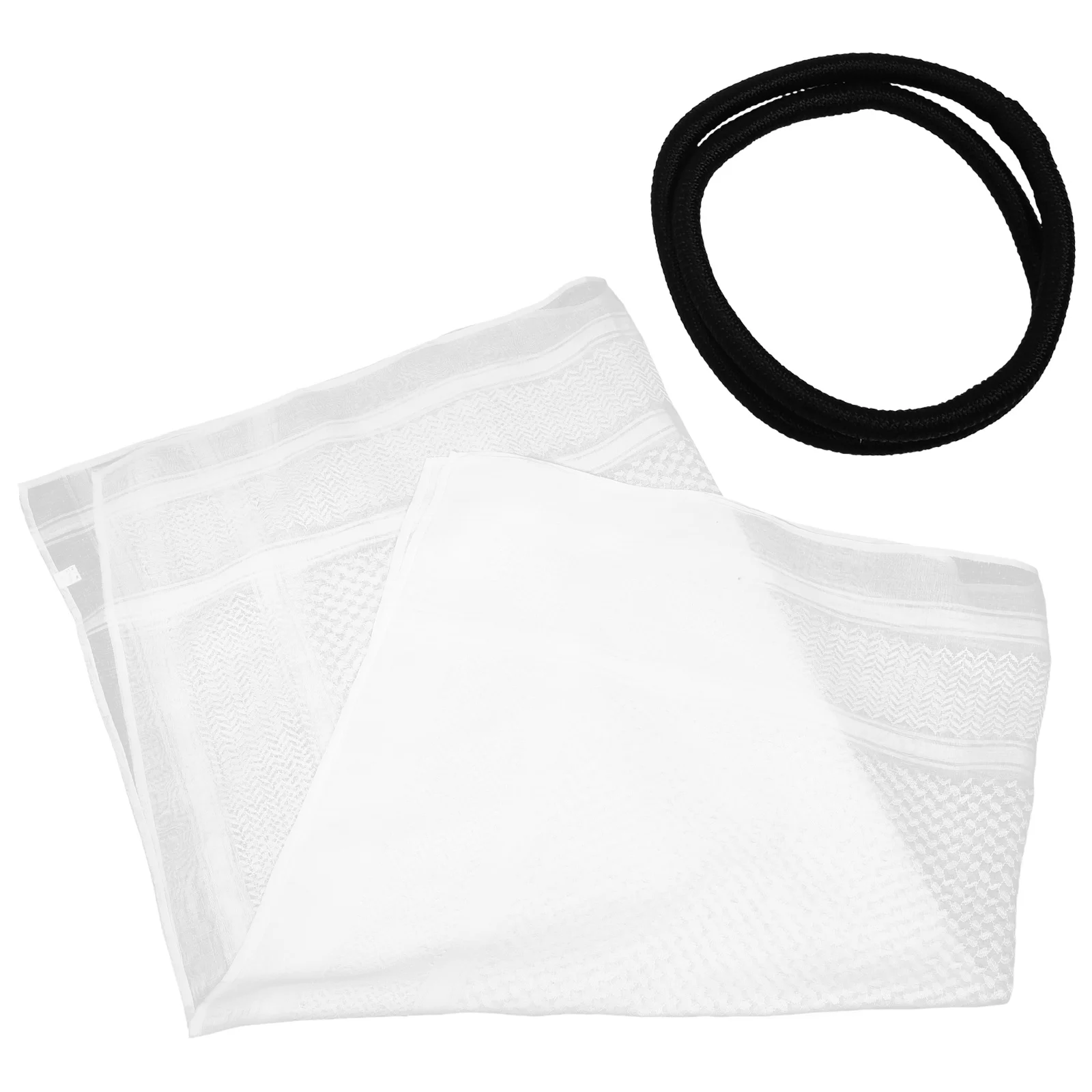 

Muslim Men Headscarf White Polyester Arab Accessories Dubai Costume Sun Protection Outdoor Activities Scarf