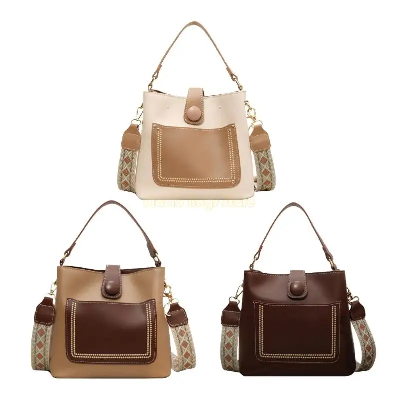 

X90D Stylish Womens PU Leather Crossbody Purse Organized Compartments Secure Zipper Design Daily Essential Shoulder Bag