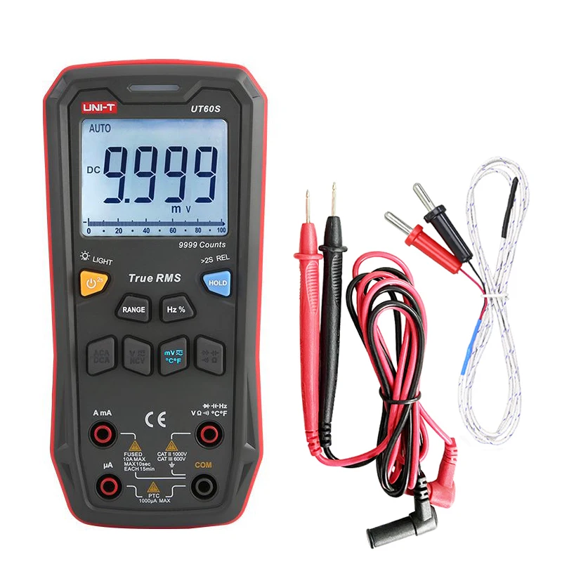 U NI-T UT60S Digital Multimeter 1000V True RMS Temperature NCV Du ty Cycle Diode Tester Voltmeter Ohm Meter