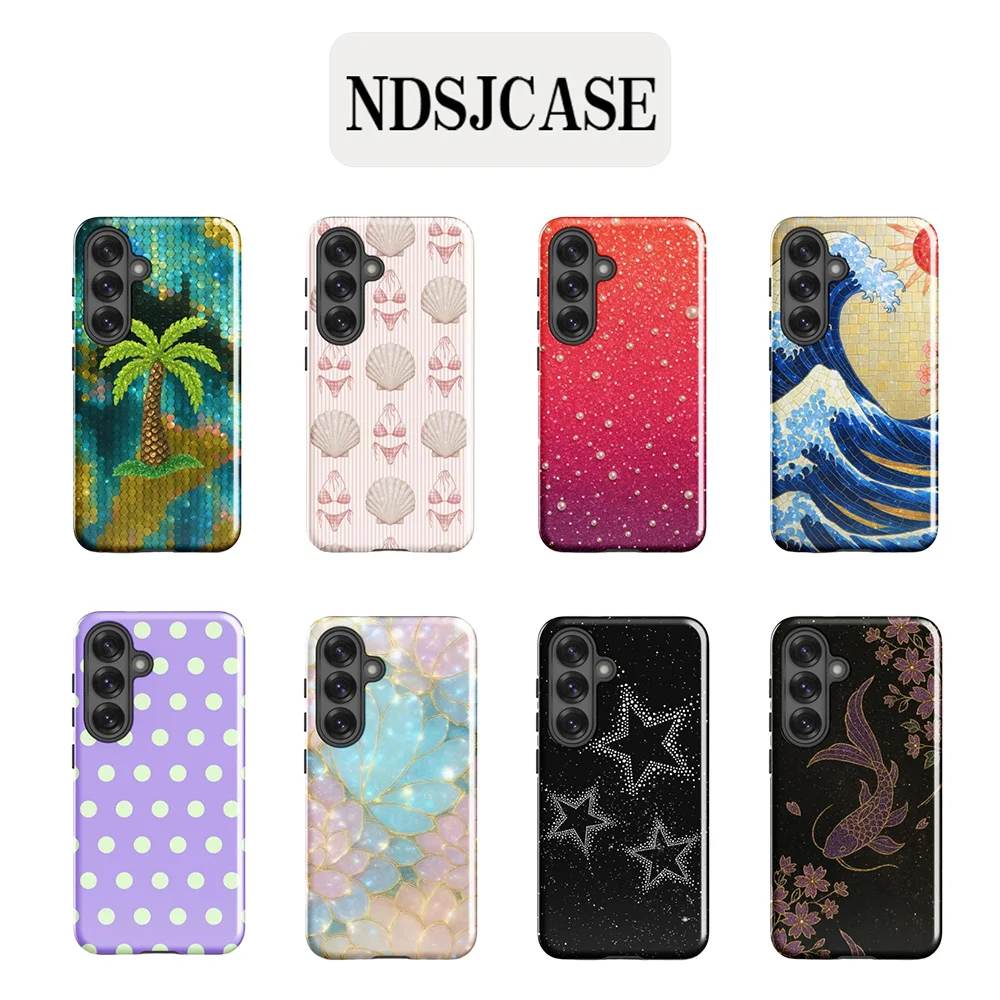 Funda de Teléfono de Lujo Clmj Bahamas Kaia para Samsung Galaxy S20 S23 S24 S25 S26 FE Plus Ultra Edge 4G 5G, Carcasa Trasera de Doble Capa