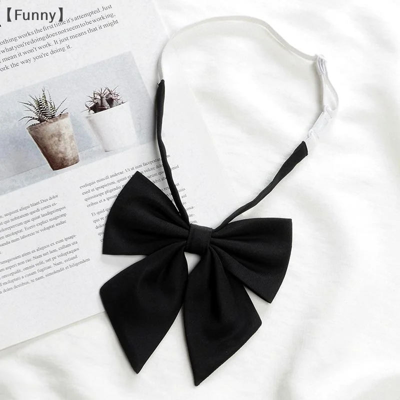 maveraFunnyalesTrendy JK Cravatte Bowtie Donna Studente universitario Colletto Cravatte Camicia quotidiana Accessori Papillon uniforme per ragazze Cravatta pigra