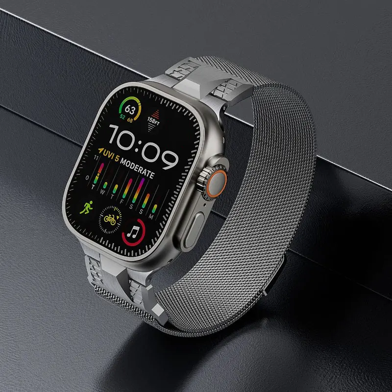 Magnetic Strap For Apple Watch 10 46mm Ultra 49mm Milanese Loop Bracelet For Iwatch 9 8 7 SE 321 44mm 45mm 42mm Metal Watchband