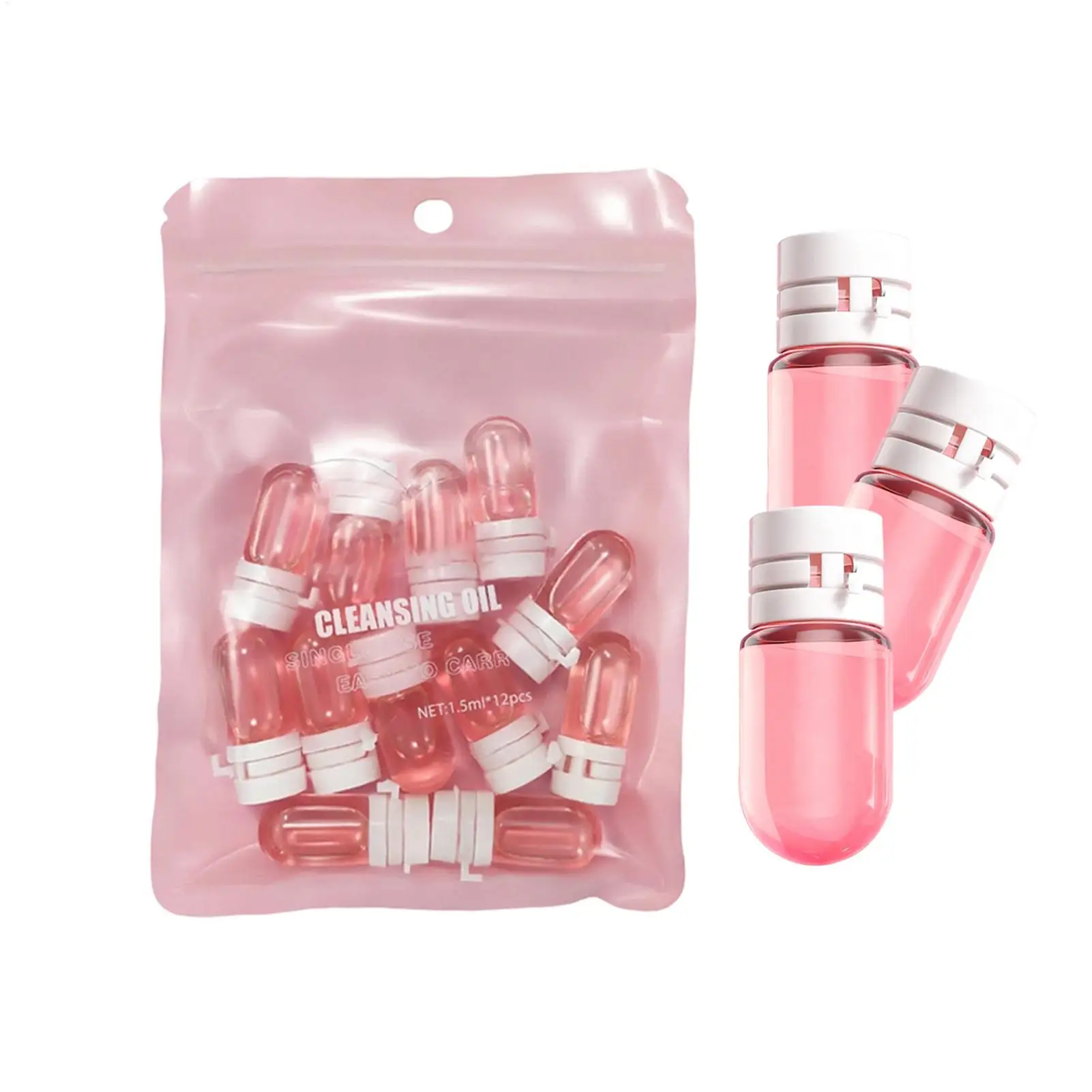 12Pcs Makeup Remover Oil Ampoule Disposable Portable Deep Cleansing Gentle Makeup Remover For Face  eyes Lips Cleansing oil