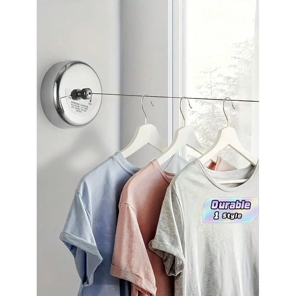 

Stainless Steel Retractable Clothesline, Invisible Clothes Line For Indoor Outdoor Drying And Hanging Dress Pants Shoes Jeans B
