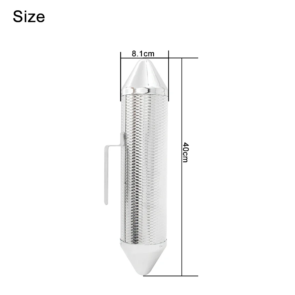SLADE Silver Metal Guiro with Scraper Latin Merengue Percussion Music Teaching Aid Musical Instrument Tool Parts & Accessories