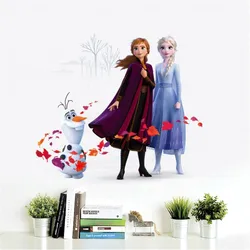 MINISO Anna Elsa Frozen Princess Wall Stickers per la camera dei bambini asilo soggiorno camera da letto decorazione della parete poster di film