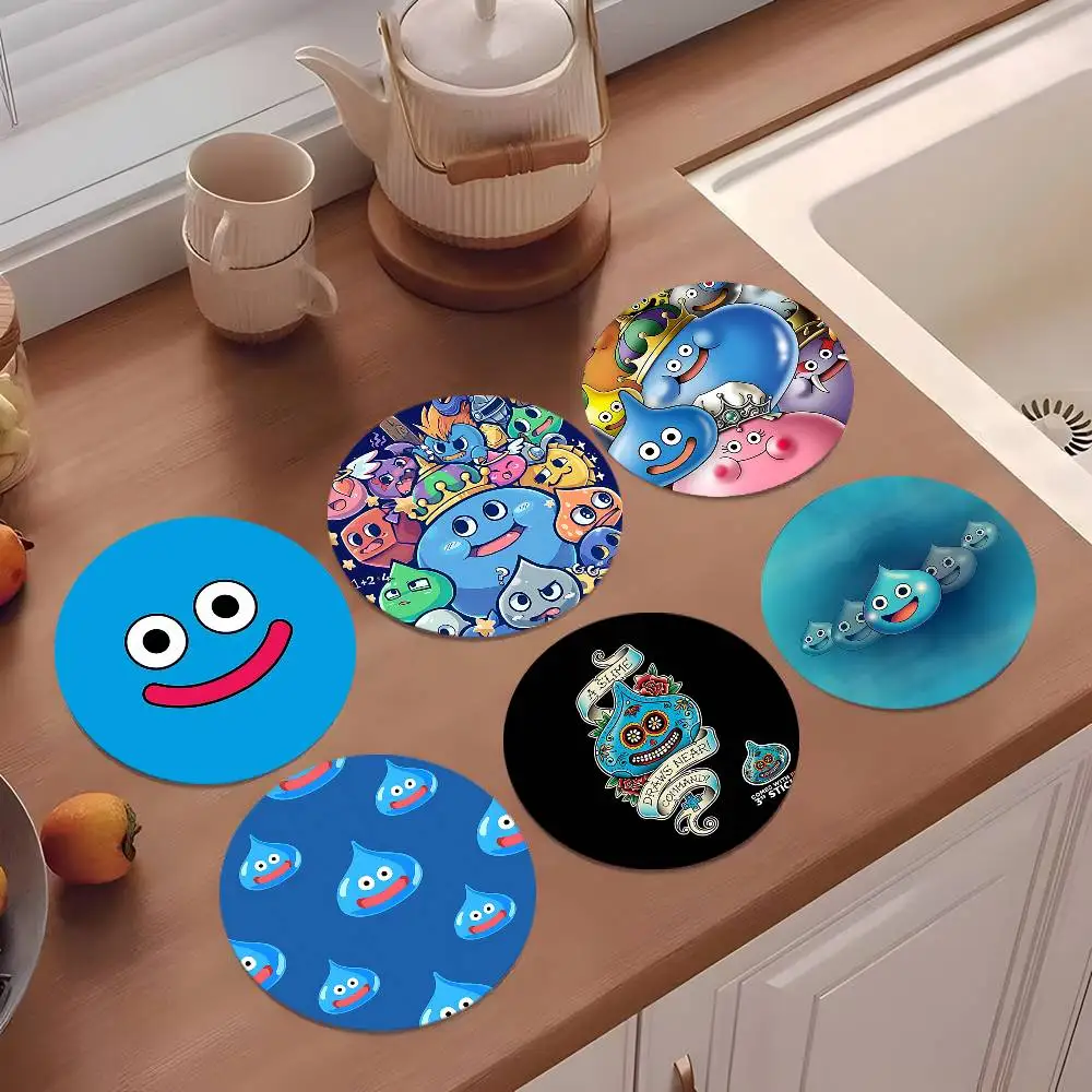 Dragon Quest Rocket Slime Coasters 10cm Round Wooden Suitabl