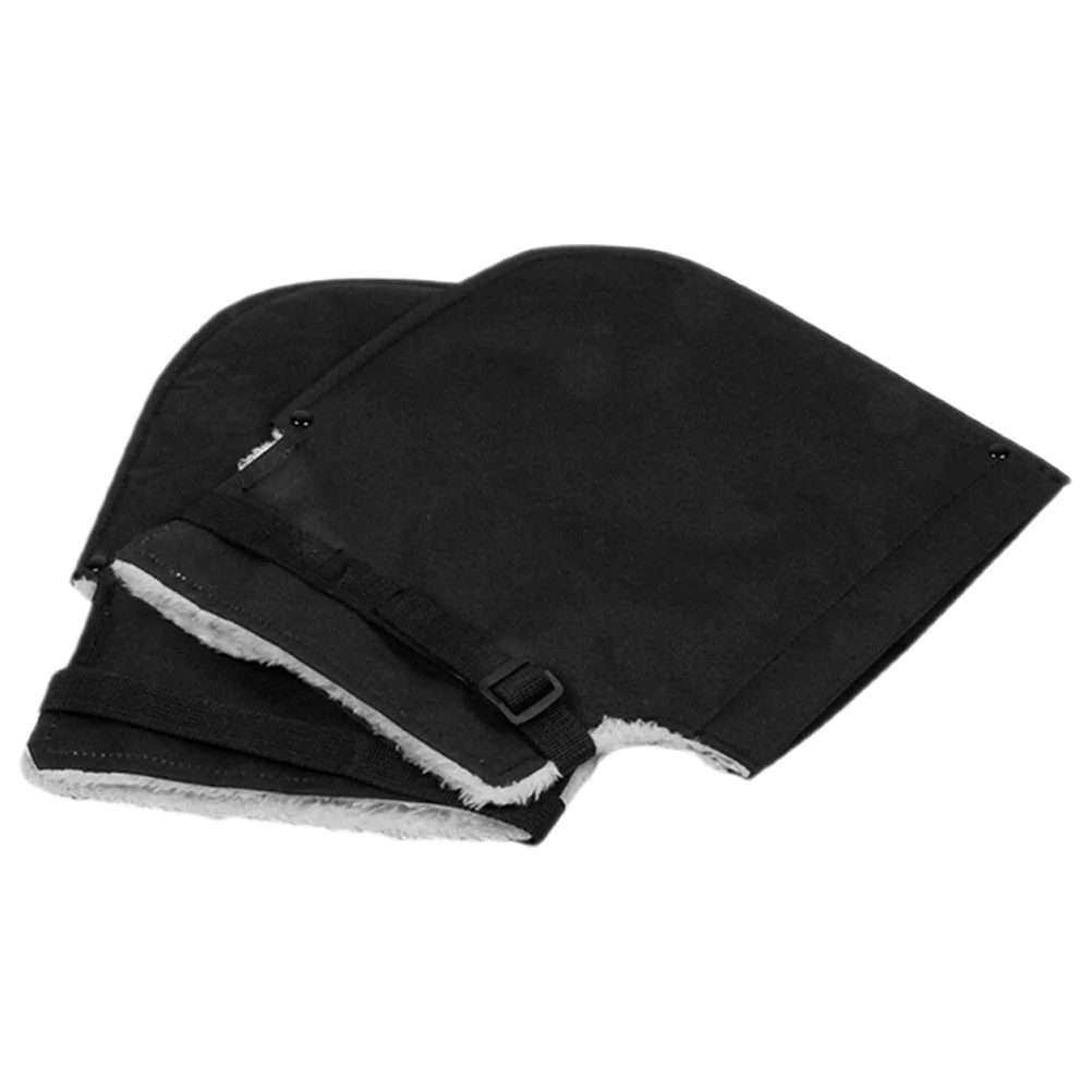 2 قطعة قفازات مقاومة للرياح الحرارية مقاوم للماء قفازات قماش أكسفورد للدراجات النارية Atv الثلج الشتاء الدراجات والعتاد #4