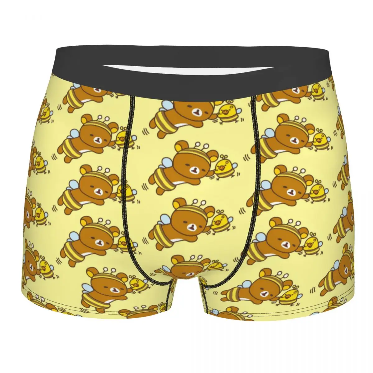 

Пользовательские боксеры Rilakkuma Kiiroitori, мужские трусы, нижнее белье, забавные трусы