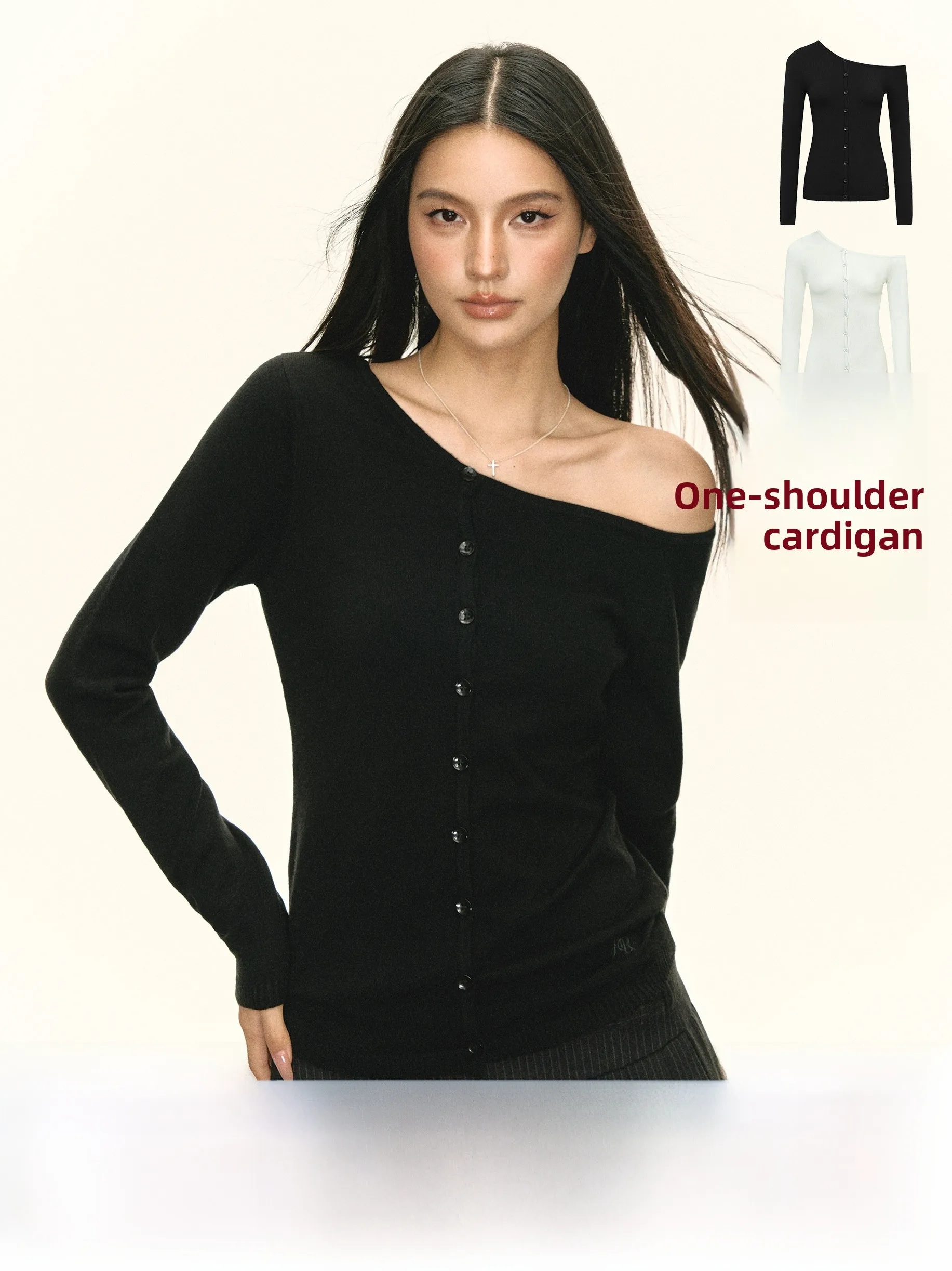 

Ariseism American Retro Design Knitted Sweater Women's Spring New Style Side Shoulder Long Sleeve Streetwear Regular Fit