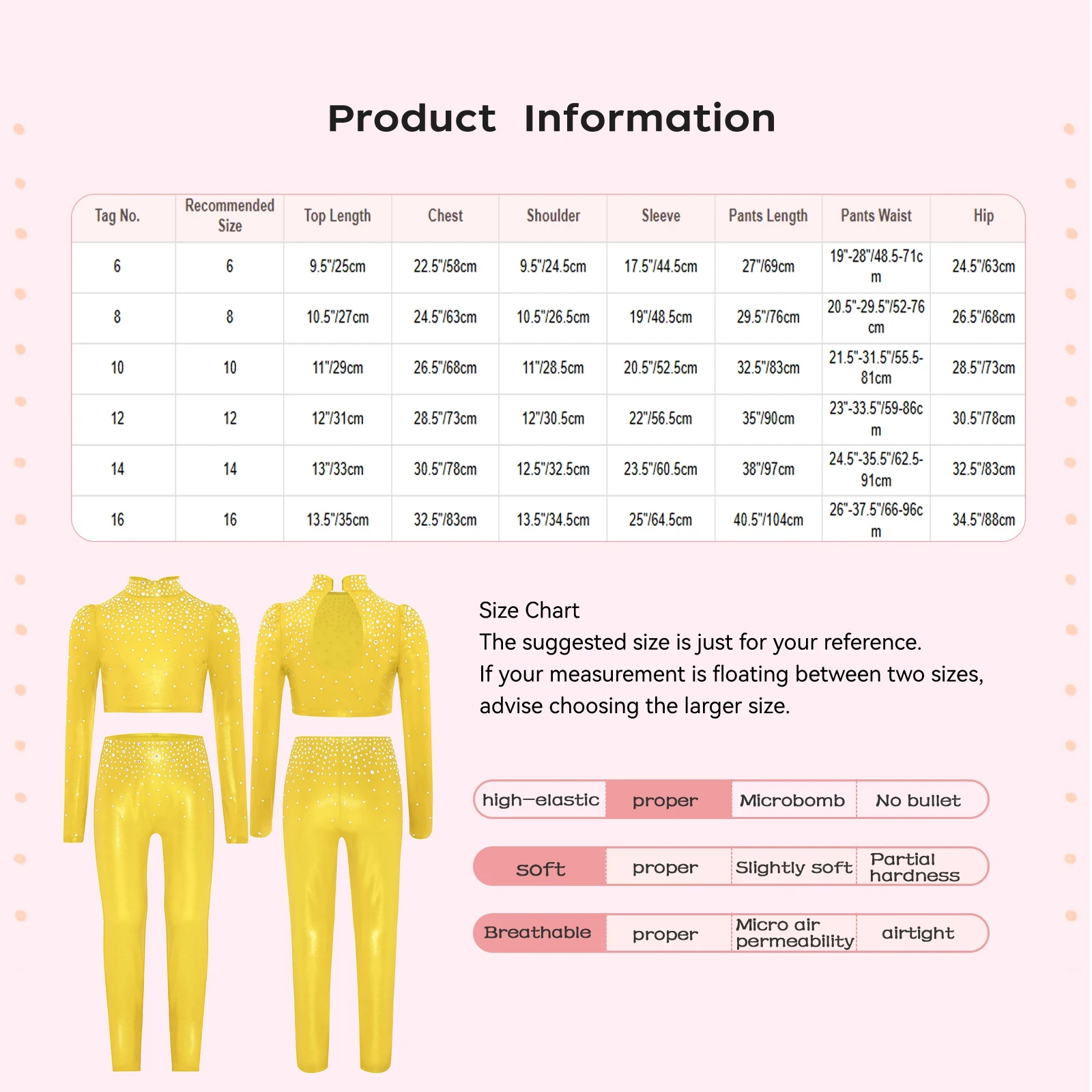 Kids Girls Sports Outfits Long Sleeve Metallic Crop Top+Pants Athletic Leggings Sets Gymnastics Figure Skating Ballet Clothes