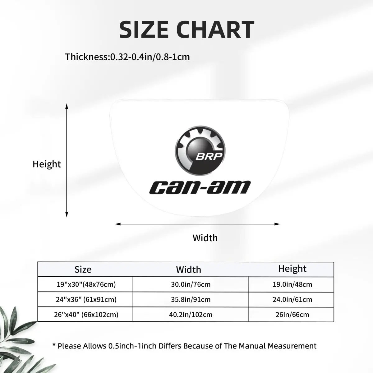 BRP Can Am LOGO Soft Flannel Half Round Doormat Non Slip Bathroom Mat Absorbent Floor Carpet for Laundry Room Bathroom