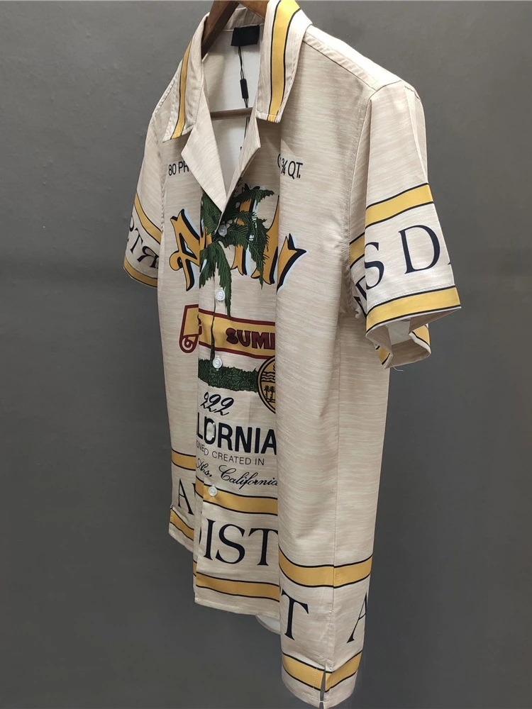 

Casual Printed irt Men's Summer ort Sve Beach ortsved Loose Fit Youth Faion Thin Material Casual Sle M Clothing