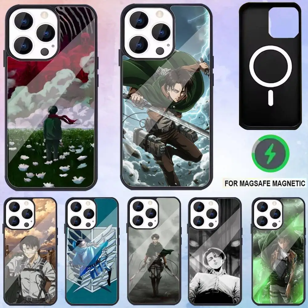 

L-levi A-Ackerman A-attack on Titan Phone Case For iPhone17,16,15,14,13,12,11 Plus Max Magnetic For Magsafe Wireless Charging
