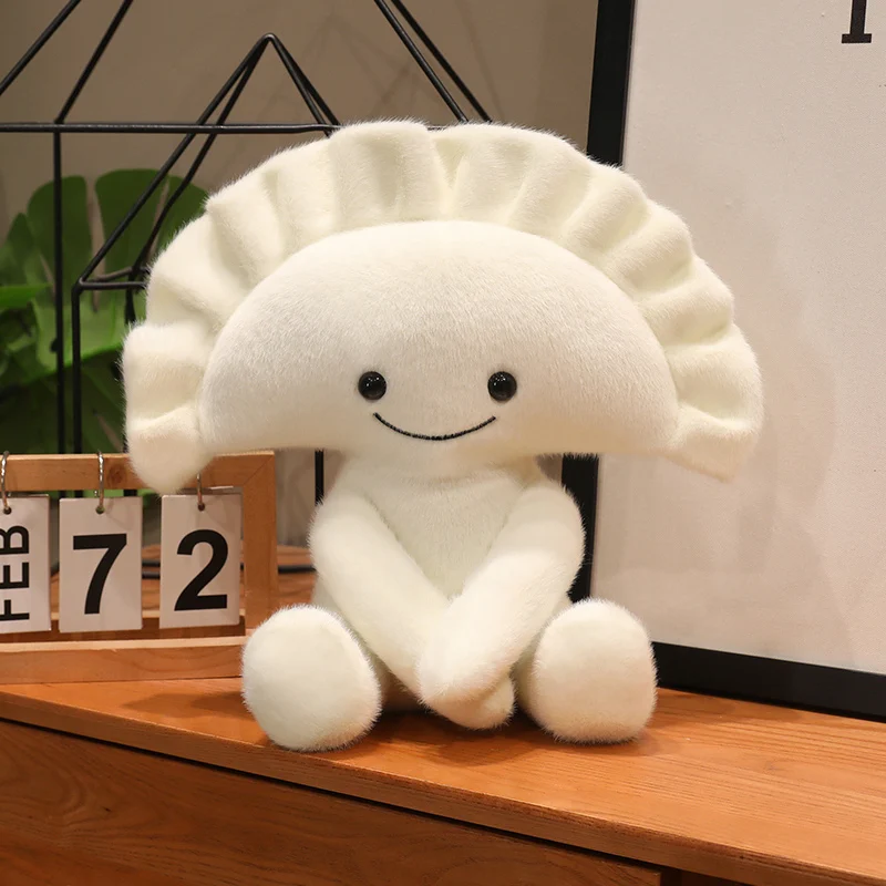 Dumpling shaped plush doll pillow, soft and skin friendly doll healing companion doll, gift for friends and children