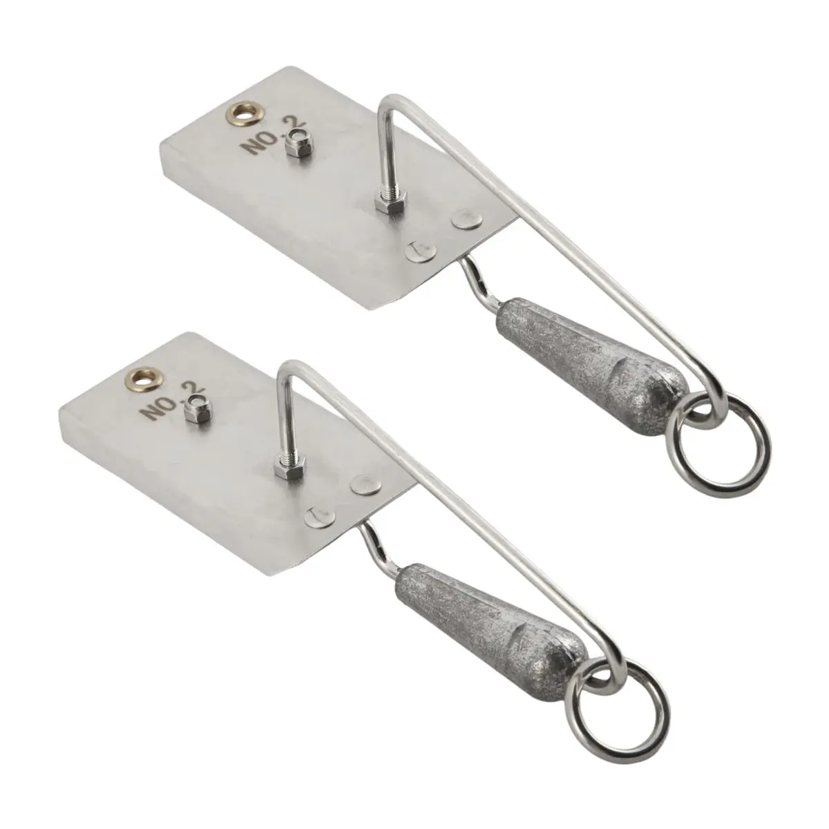 ~！【Best Seller】2 Pcs Fishing Planer Stainless Steel Planer Board for Trolling Fishing Wire Paravanes for Boats with Down Rigger