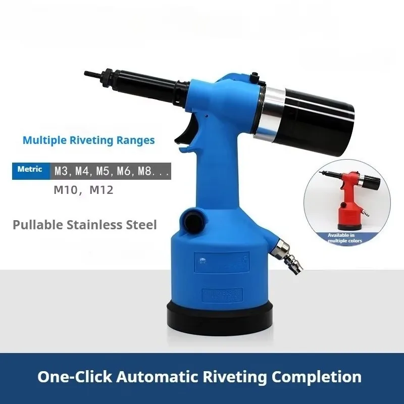 Industrial Rivet Nut Gun Hydraulic Pneumatic Automatic Riveter Tool Setting Rivnut Riveting Metric M3 M4 M5 M6 M8 M10 M12