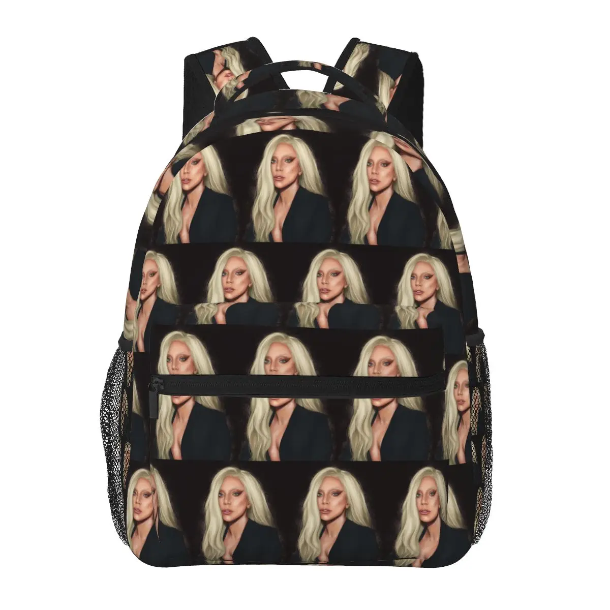 

Lady Gaga Drawing Student Backpack School Bag Hiking Travel Daypack for Boys Girls Fashion Bookbag Shoulder Bags