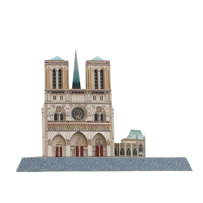 Notre dame de Paris Berühmte Architektur 3D Papier Modell DIY Hand-made Eltern-kind Spielzeug