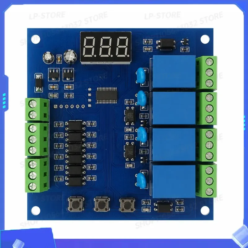 for Multi-channel Programmable Signal Trigger Delay Relay Module for Four-channel Switch Control PLC Circuit Board 24V