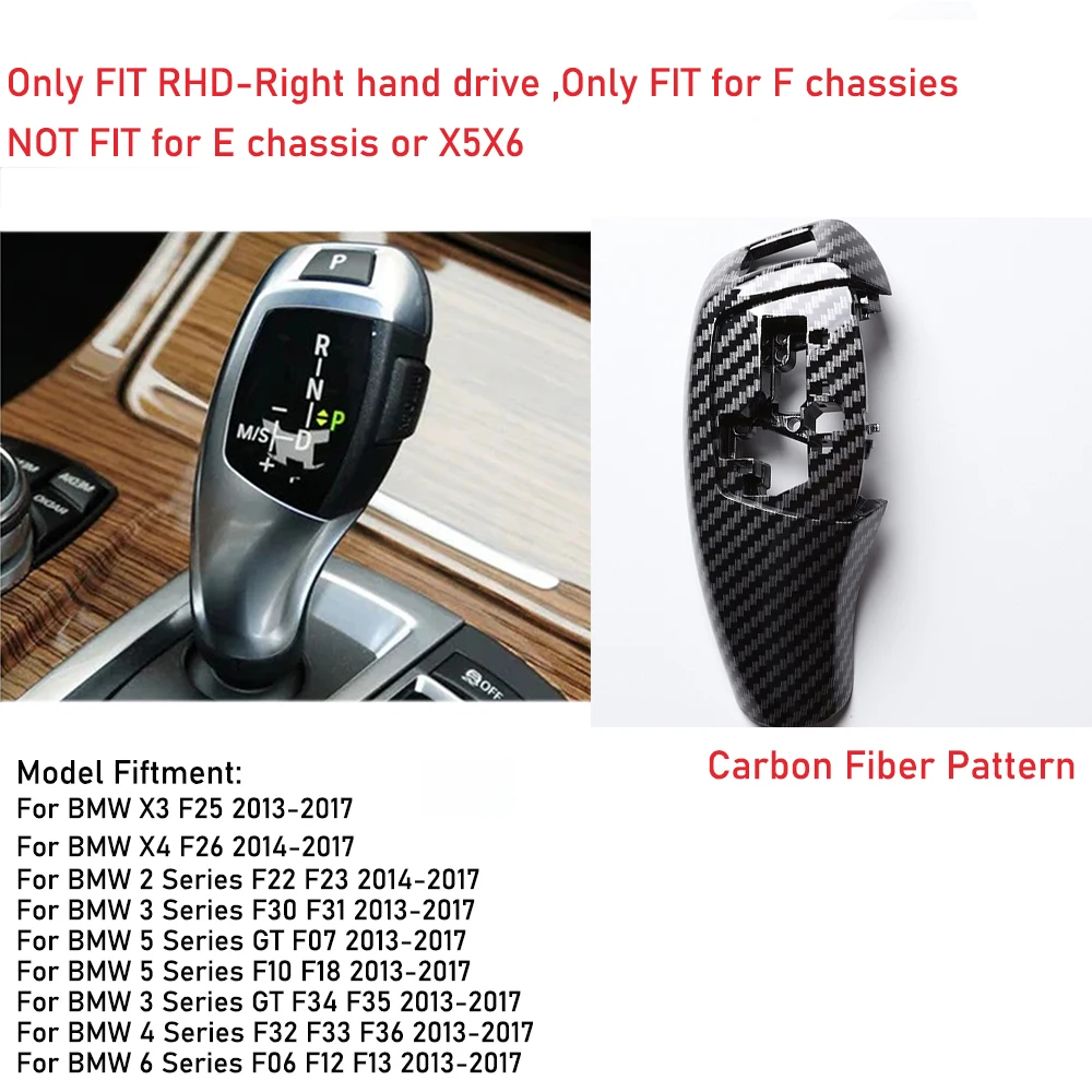 F10 F30 F11 F31 Gear Shift Knob Cover Interior Replacement Gear Shifter Lever Panel For BMW F32 F33 F34 F36 F06 F12 F20 F22 F25 image 3