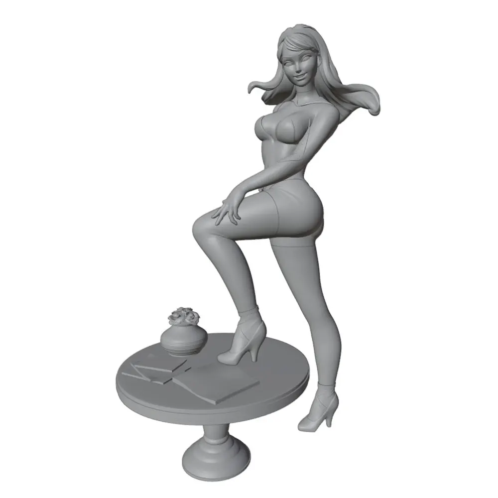 Kit figura resina gris impresa en 3D DIY, sin montar y sin pintar