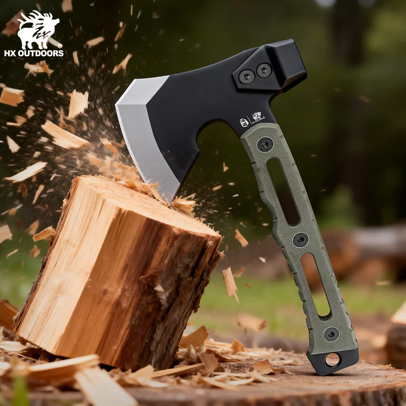 Hx Outdoors Cool Camping Axes, Cut Vegetables Cut Meat Hunting Aexs,Car Tool 440C Steel G10 Handle With Kydex Dropshipping