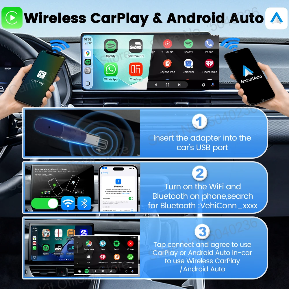 2026 New Mini Ultra CarlinKit 5.0 Wireless CarPlay & Android Auto USB Dongle Plug &Play WiFi Bluetooth Auto-Connect For OEM Cars view 5
