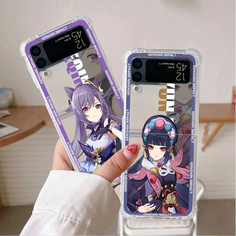 phone Cases for Samsung Galaxy Z Flip 3 case Z Flip 4 ZFlip 5 zflip Flip3 Flip4 Airbag Fundas Cover GenshinzImpact Kaveh