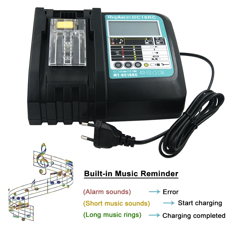 BL1850 BL1430 Lithium Rechargeable Battery Charger for Makita 7.2V 14.4V 18V Battery BL1815 BL1830 BL1840 BL1860 BL1440 BL1460