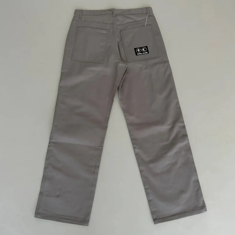 Fashion Star Moon Nails Thug Club Pants Long Casual Trourers Men's Women's Zipper Straight-leg Work Pants