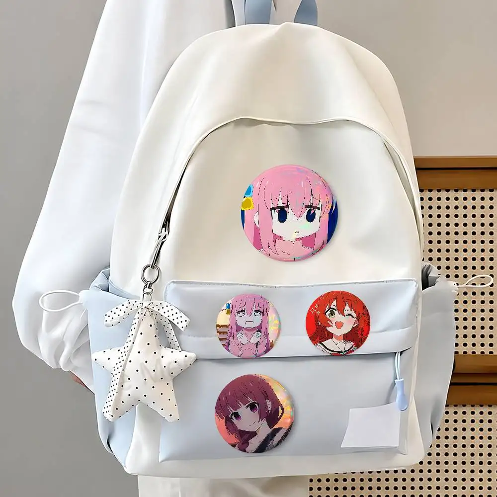 B-BOCCHI T-THE ROCK Mixed Theme Round Button Badge Set Anime Cartoon Music Game Fashion Pins For Bags Clothes Accessories