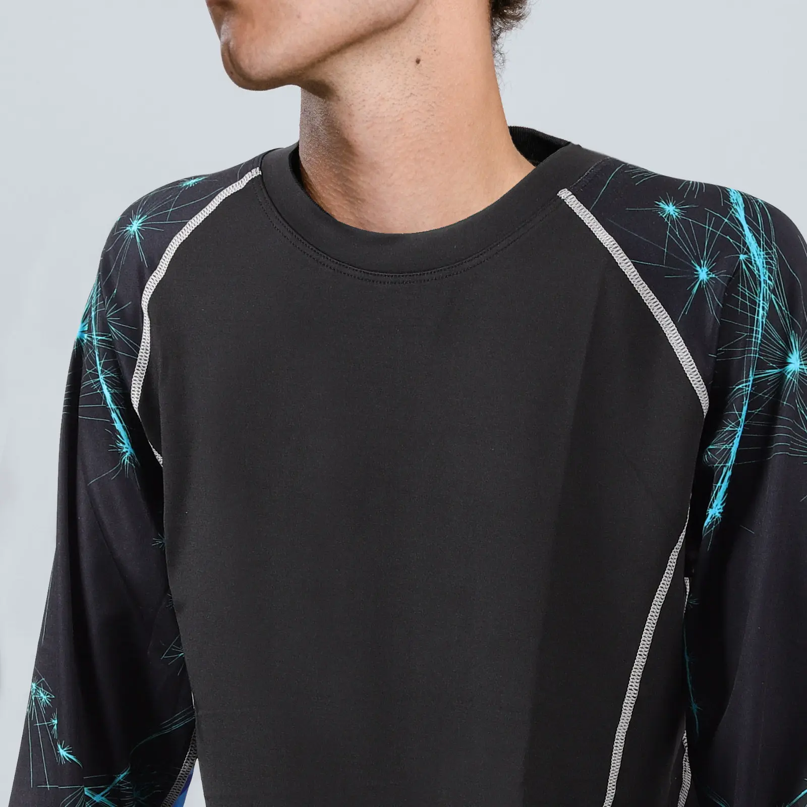 

Быстросохнущая мужская компрессионная футболка с длинным рукавом для тренировок, эластичный, приятный к телу спортивный комбинезон для велоспорта, бега и фитнеса