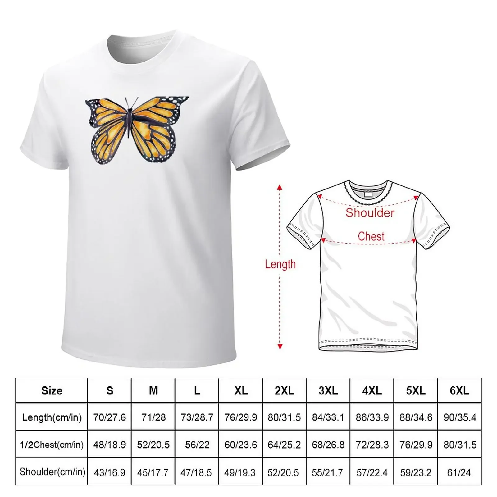 Monarch Butterfly T-Shirt hippie clothes quick-drying mens graphic t-shirts anime