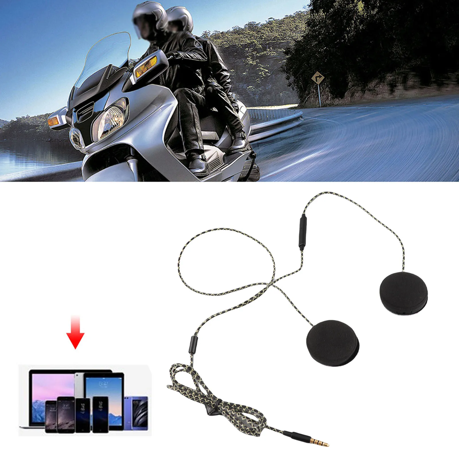 Helmet Headphone Motorcycle Helmet Headset Headphone Speakers Support Hands  Calling Helmet Headset Helmet Music Headset