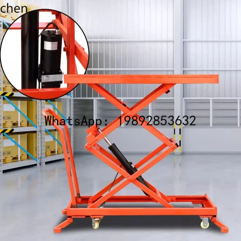 

JX electric hydraulic lifting and folding platform foot-pedal movable trolley