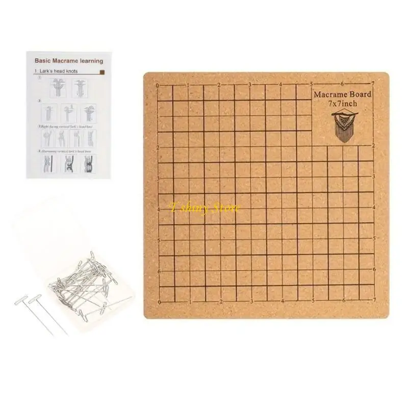 N58F Double Sided Board Handy Project Reversible Board Reusable Braiding Mat Weaving Board Lightweight Crafting Mat