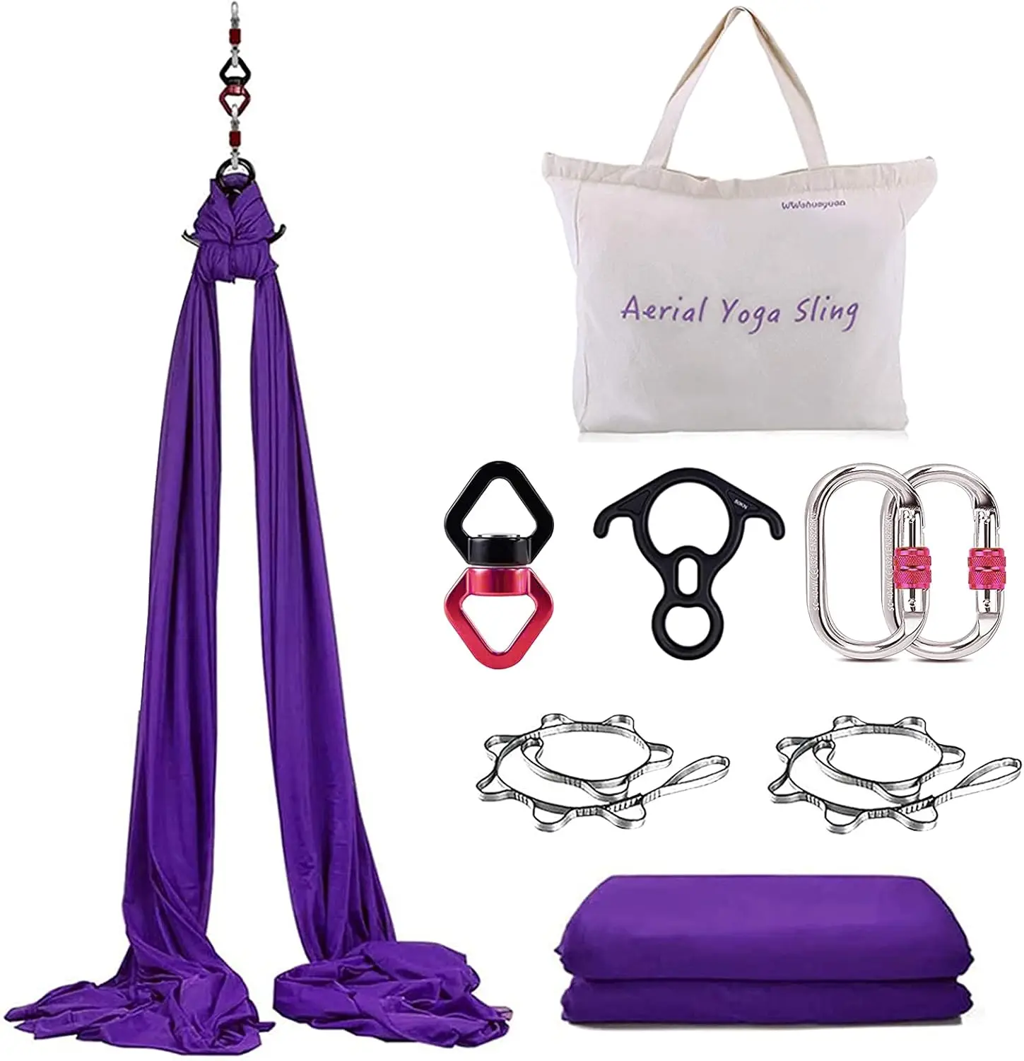 Premium Aerial Silks Equipment Yoga Pilates Swing Aerial Yoga Antigravity Hammock Trapeze for Acrobatic Dance,Air Yoga, Aerial Y