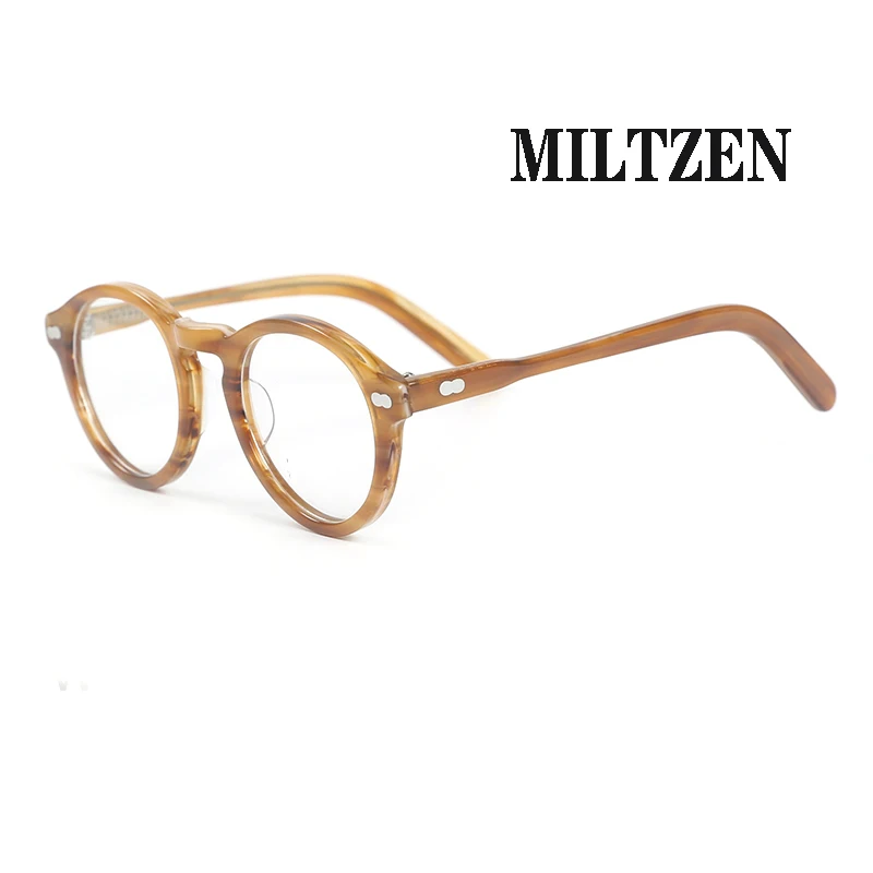 

Optical Eyeglasses Frame Men Women Johnny Depp MILTZEN Vintage Glasses Computer Acetate Spectacle Frame For Male Clear Lens