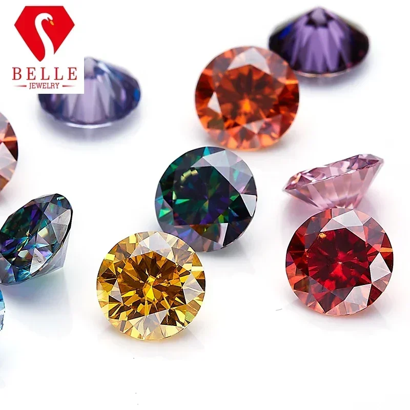 

Moissanite Stone 0.1-5ct Loose Moissanites Stone Wholesale New Promotion D Color Plating Round Cut GRA Certificate For diy Beads