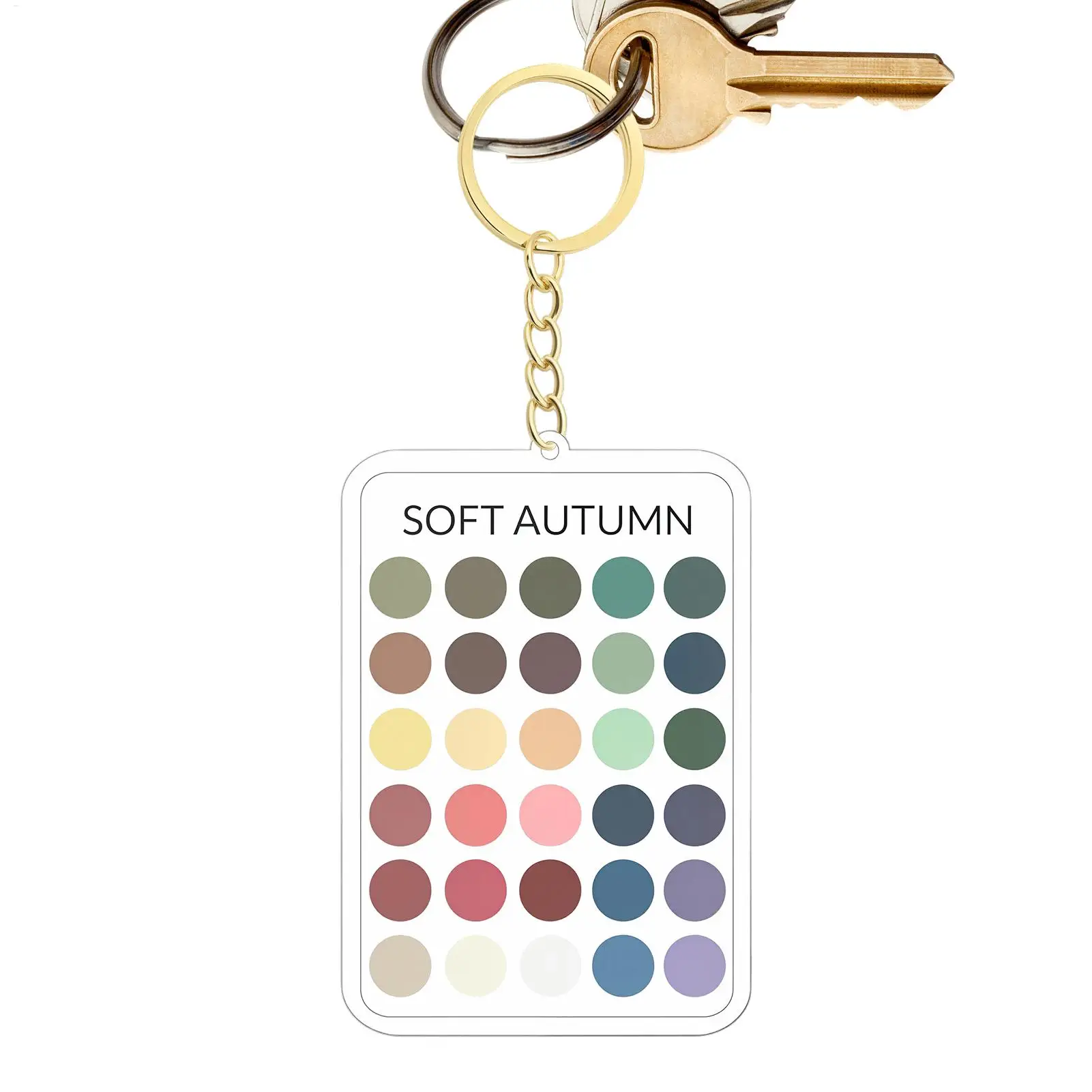 Color Analysis Keychain Card, Portable Acrylic Summer Clothes Color Matcher, Fashion Styling Makeup Tool for Women Men