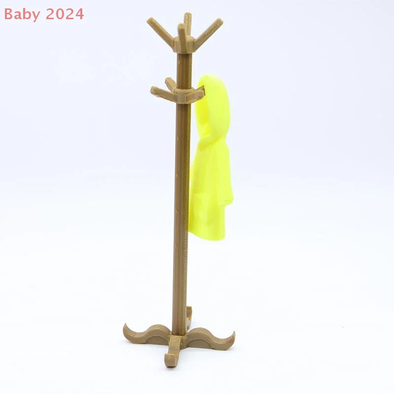 Mini porte-manteau sur pied pour maison de poupée, échelle 1:12, 1 pièce, support de rangement, décoration de salle Vintage, jouets, accessoires cadeaux