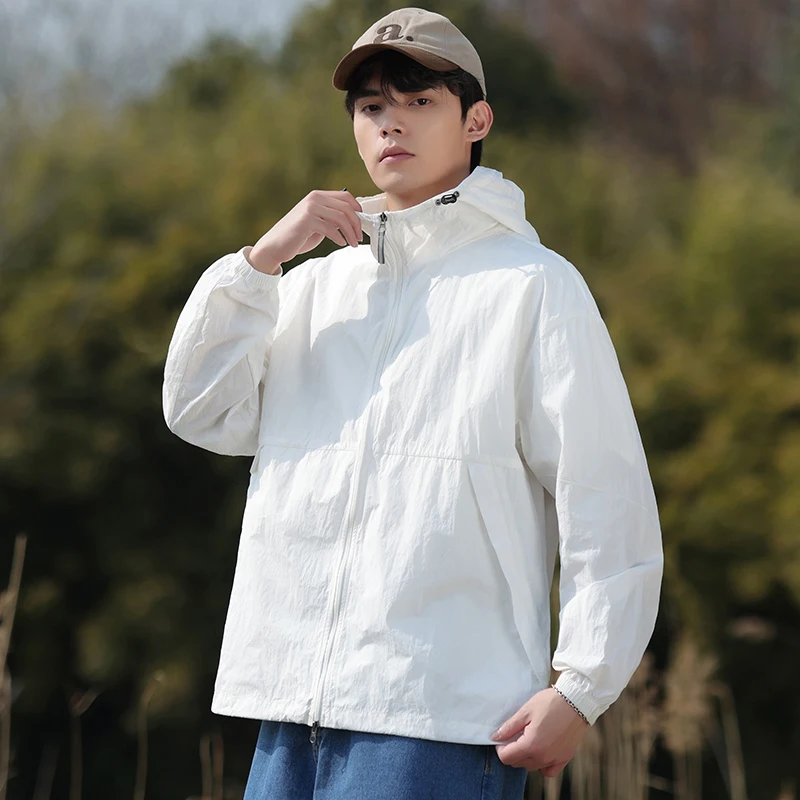 2026 للجنسين المشي لمسافات طويلة الصيف سترة واقية من الشمس الرجال الملابس في الهواء الطلق سريعة الجافة معطف الجلد الرياضة واقية من الشمس الدراجات الصيد التخييم سترة