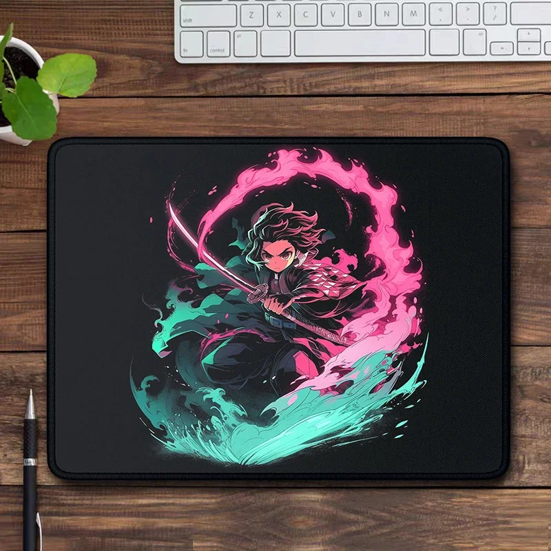 Gaming Mouse Mat Demon slayer Small Mouse Pad Anime Mousepad Laptop Computer Accessories Overlock Mini Desk Mat Custom Pads