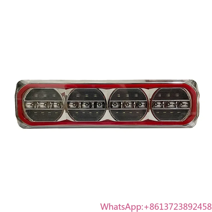 

15-Inch 12-24V Red White Amber Tri-Color Stop/Tail Brake/Steering Multi-Function LED Signal For Truck Trailer Tractors