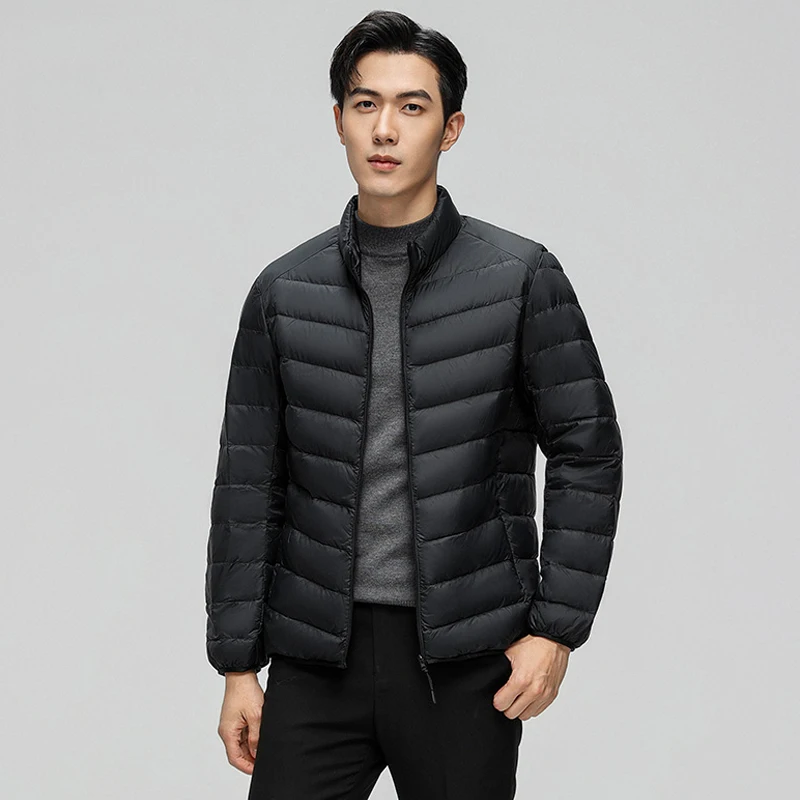 Shascullfites Melody Winter Down Jacket Men's Fashion Warm Slim Coat Down Jacket Men's Coat Short Down Jacket