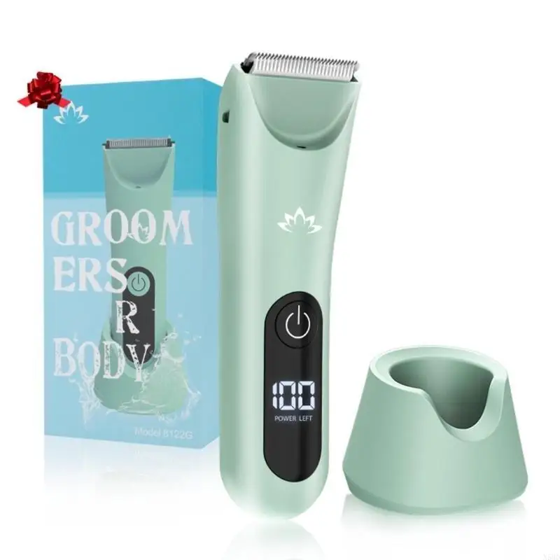 

Unisex Wet Dry Body Hair Groomer with Ceramic Blade Head Wet and Dry Shaver USB Charging Dock Waterproof Trimmer N58D