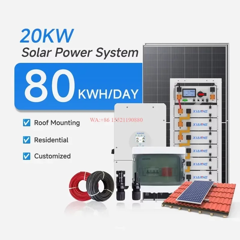 WMWMNU for 10kw 20kw 25kw 30kw 35kw 40kw Off Grid Hybrid Solar Power System Complete Photovoltaic Energy Conversion Kit with