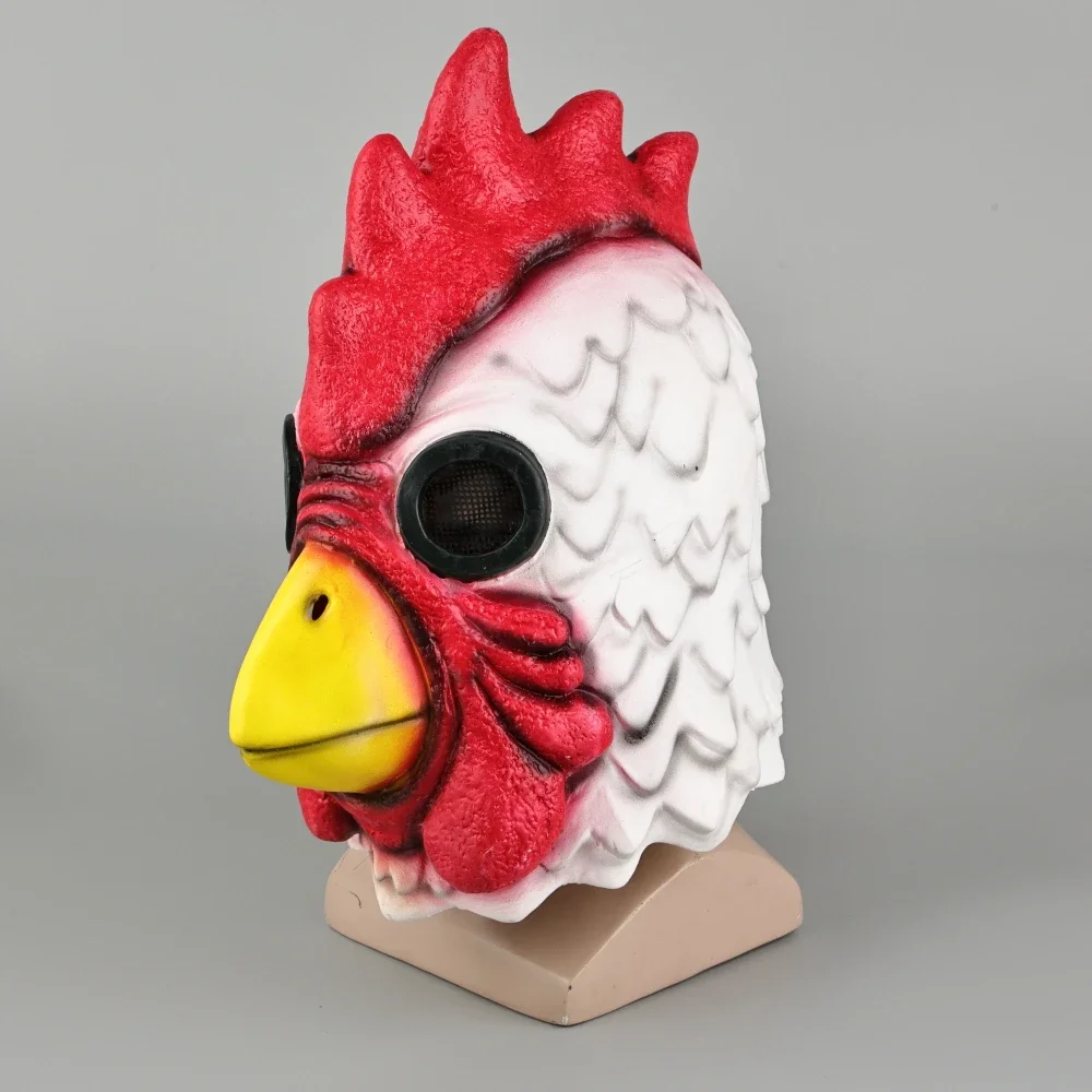 

Cosplay Mask Latex Miami Rooster Animals Masks Chicken head for Halloween Party Masquerade Funny Novel Personality Costume Adult